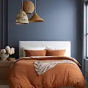 NWOT QUINCE Airy Gauze Duvet Cover Set Terracotta - King Size - 3/925
